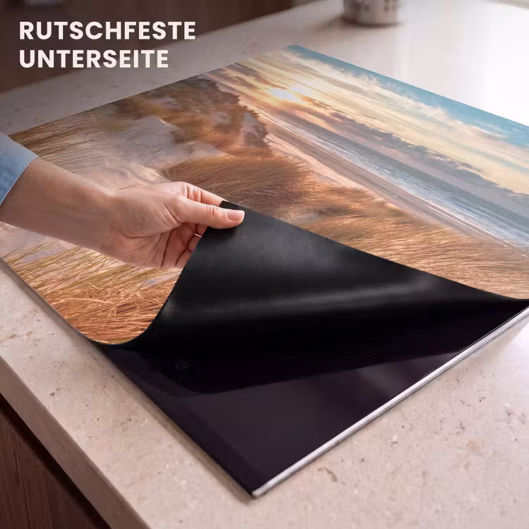 Herdabdeckplatte - Goldene Stunde an der Küste — 9