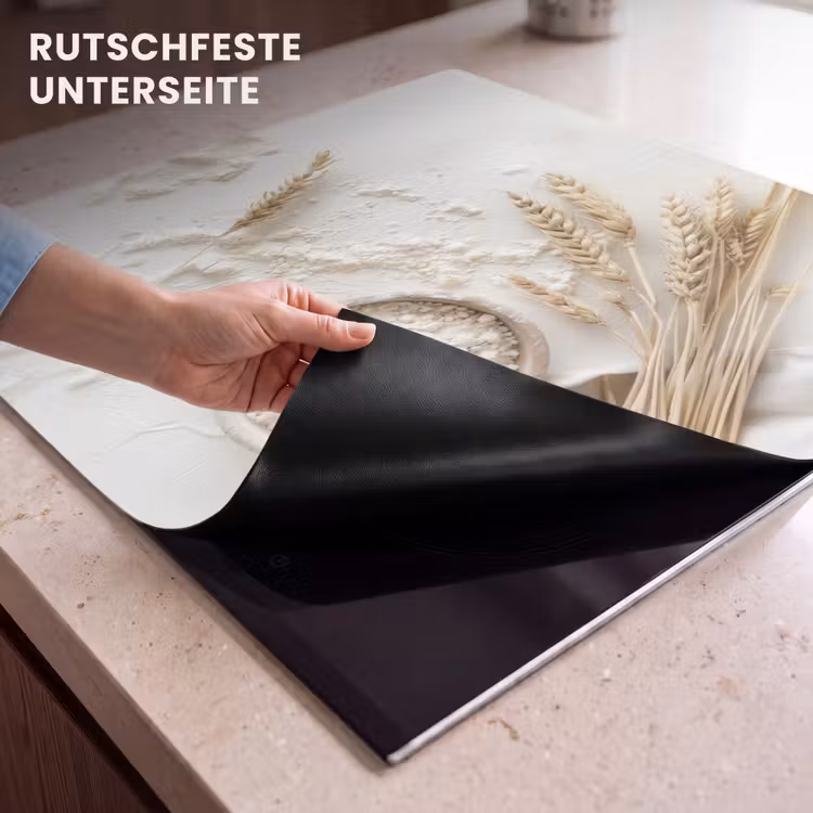 Herdabdeckplatte - Blume - Holz - Weizen — 9