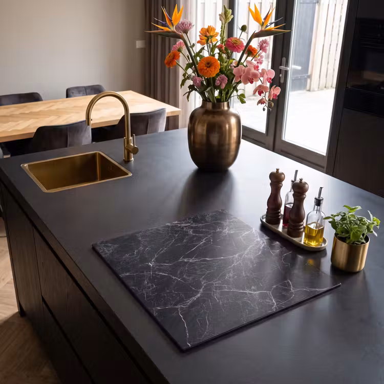 Herdabdeckplatte - Blitzschlag von Black Marble — 5