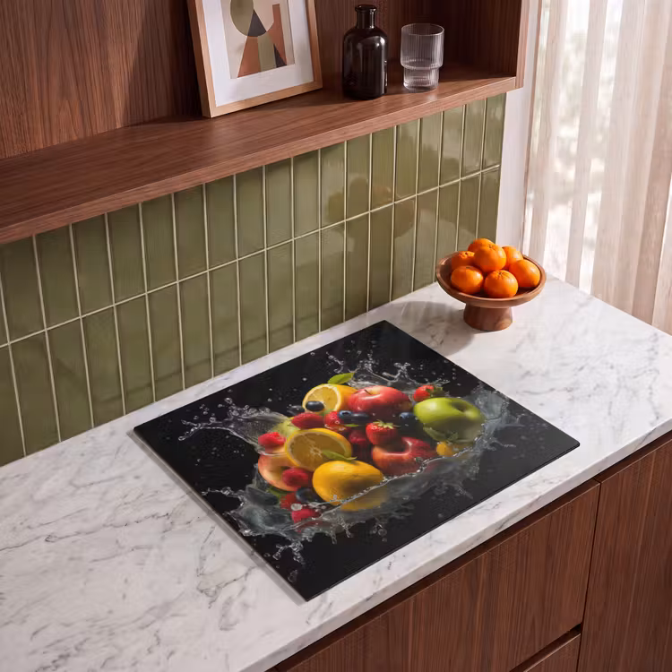 Herdabdeckplatte - Obst - Apfel - Orange - Rote Früchte - Wasser — 8