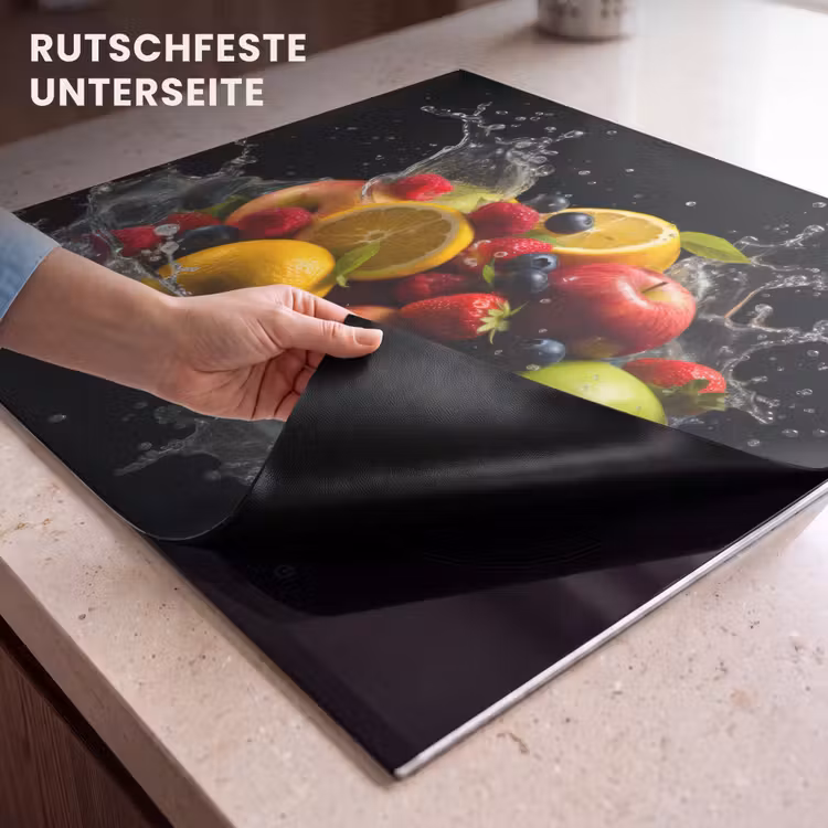 Herdabdeckplatte - Obst - Apfel - Orange - Rote Früchte - Wasser — 9