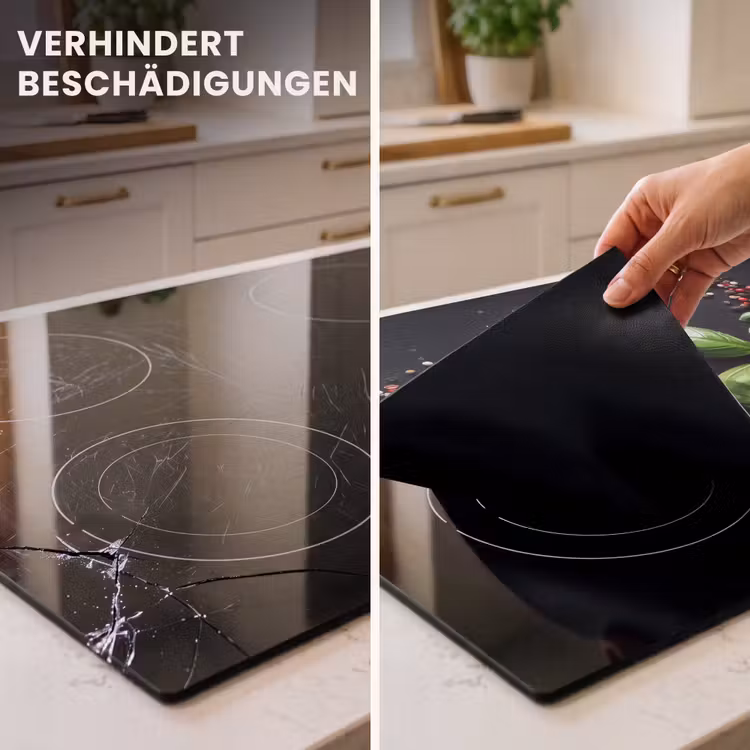 Herdabdeckplatte - Chili - Basilikum - Blätter - Rot — 3