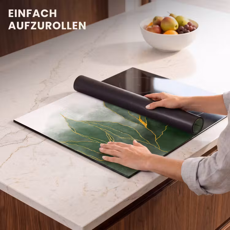 Herdabdeckplatte - Marmor - Grün - Luxus - Gold - Marmoroptik — 7