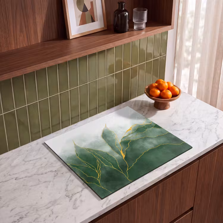 Herdabdeckplatte - Marmor - Grün - Luxus - Gold - Marmoroptik — 8