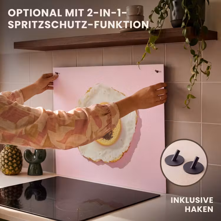 Herdabdeckplatte - Ei - Disco - Frühstück - Glitzer — 10