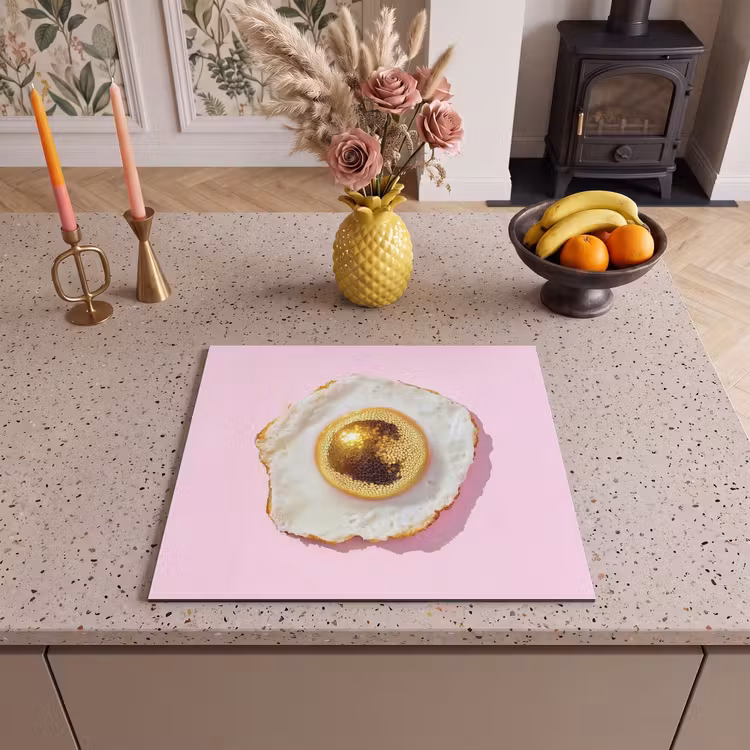 Herdabdeckplatte - Ei - Disco - Frühstück - Glitzer — 2
