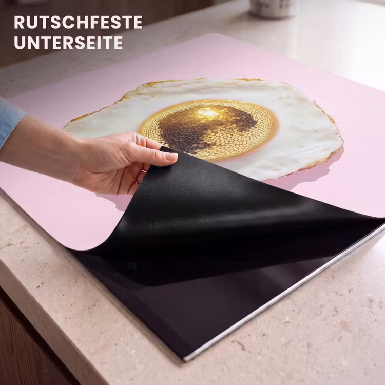 Herdabdeckplatte - Ei - Disco - Frühstück - Glitzer — 9