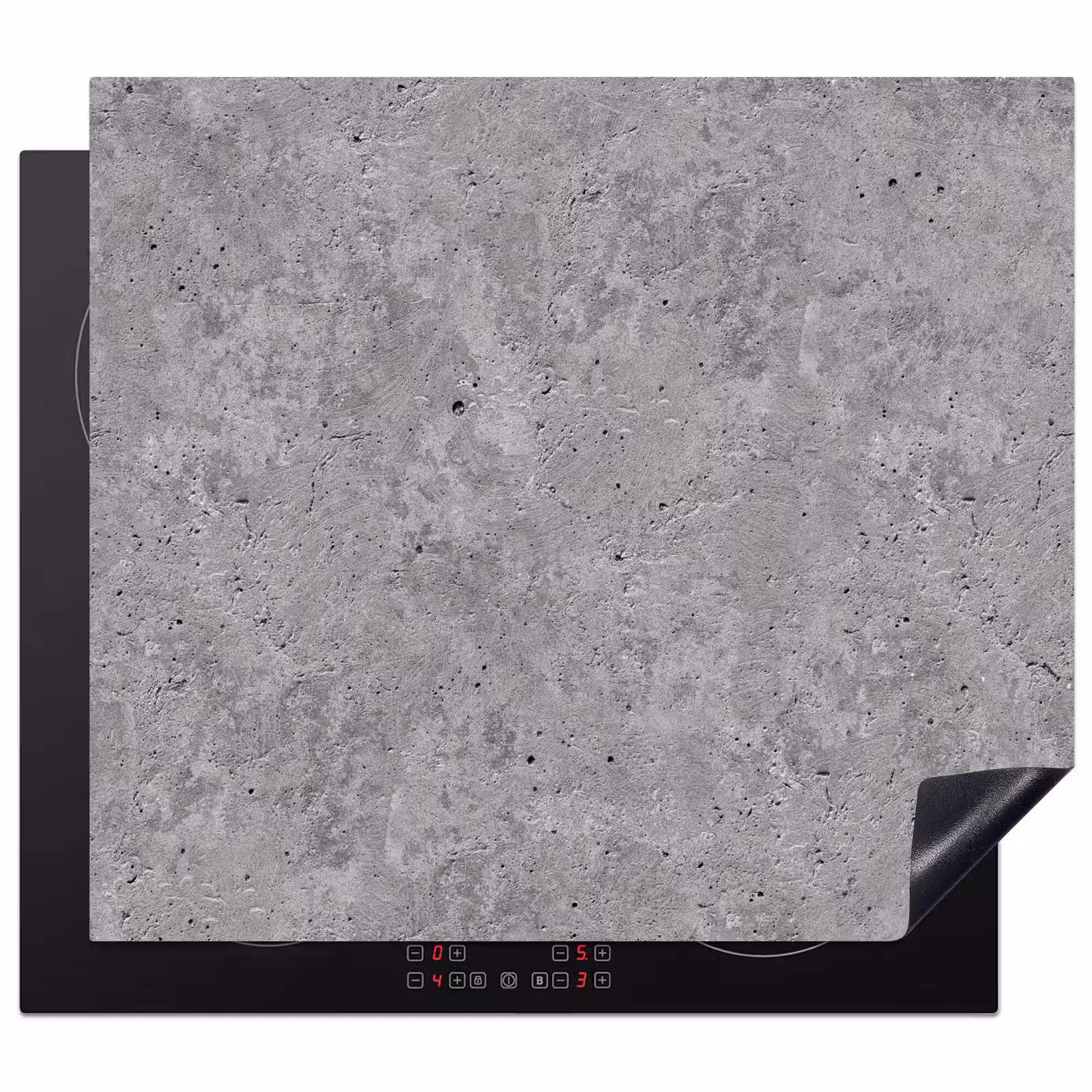 Herdabdeckplatte - Beton - Schiefer - Grau - Struktur aus Beton — 1
