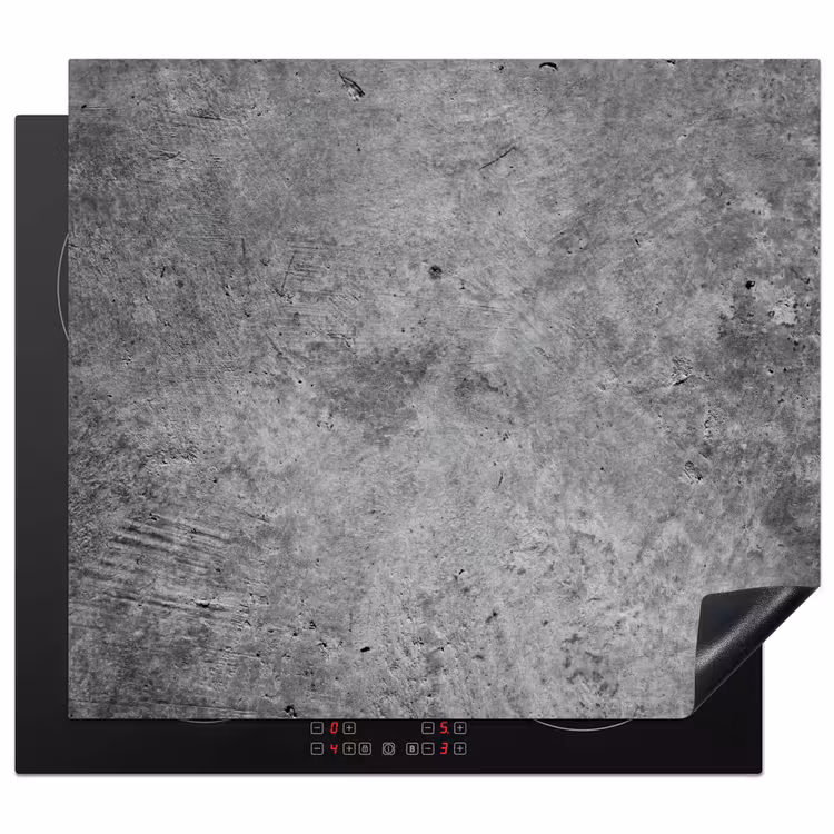 Herdabdeckplatte - Beton - Schiefer - Grau -Betonstruktur — 1
