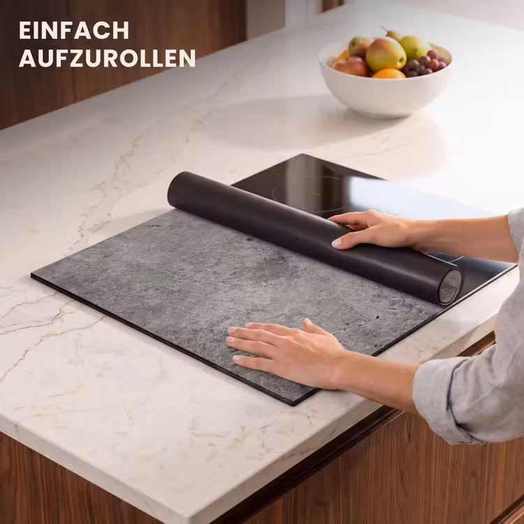 Herdabdeckplatte - Beton - Schiefer - Grau -Betonstruktur — 7