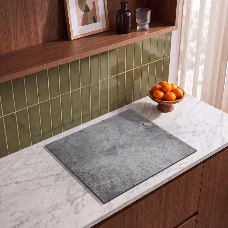 Herdabdeckplatte - Beton - Schiefer - Grau -Betonstruktur — 8