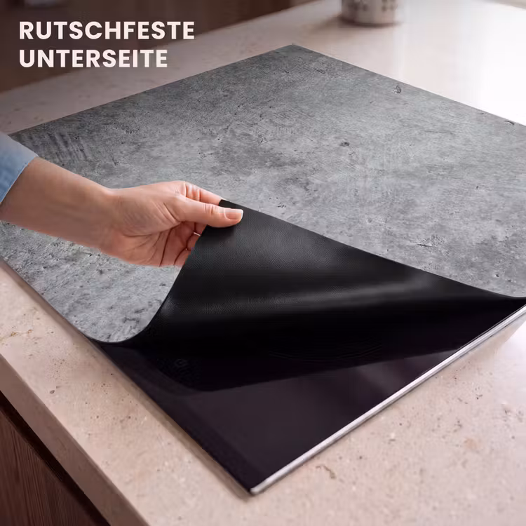 Herdabdeckplatte - Beton - Schiefer - Grau -Betonstruktur — 9