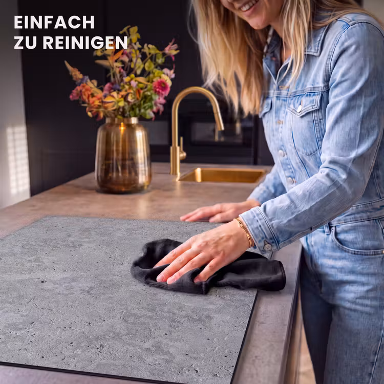 Herdabdeckplatte - Beton - Schiefer - Grau - Struktur aus Beton — 6