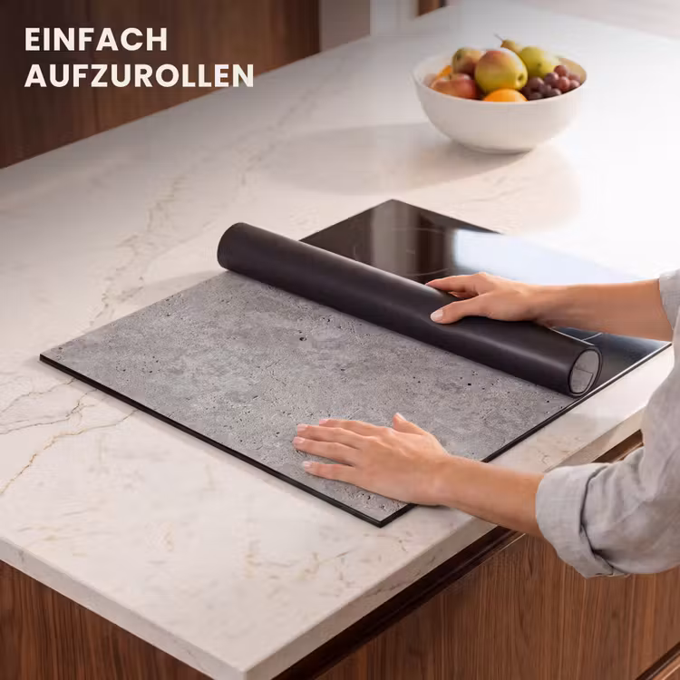 Herdabdeckplatte - Beton - Schiefer - Grau - Struktur aus Beton — 7