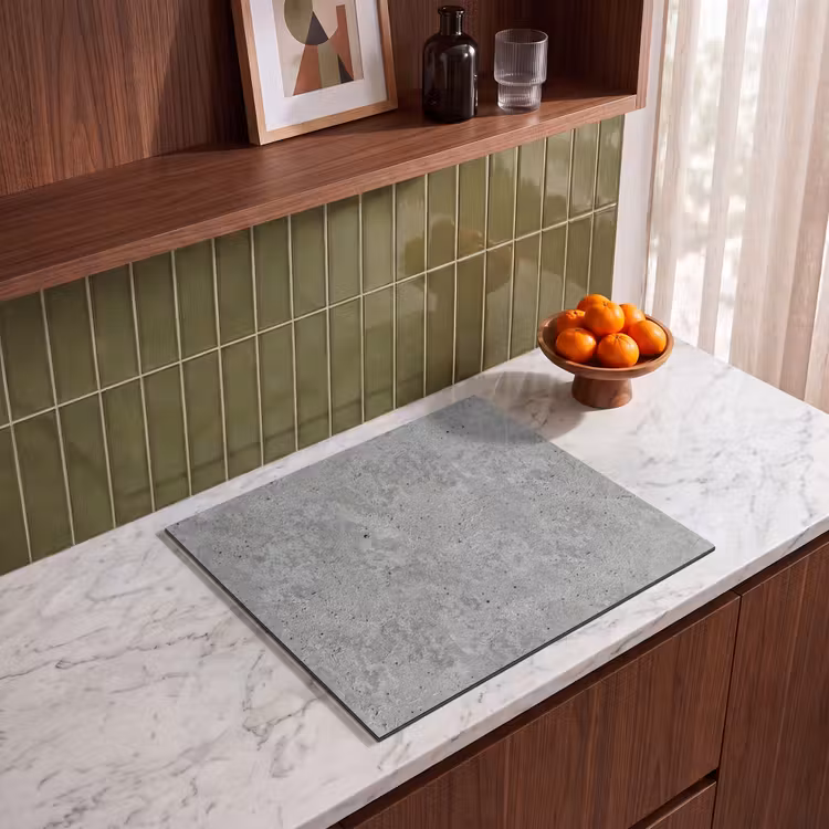 Herdabdeckplatte - Beton - Schiefer - Grau - Struktur aus Beton — 8