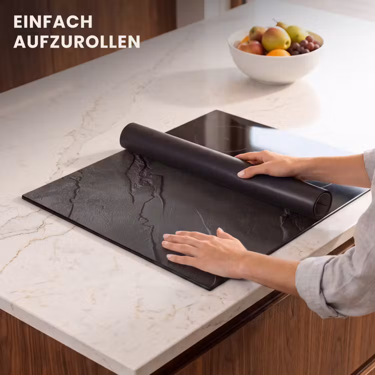 Herdabdeckplatte - Schwarz - Stein - Beton — 7