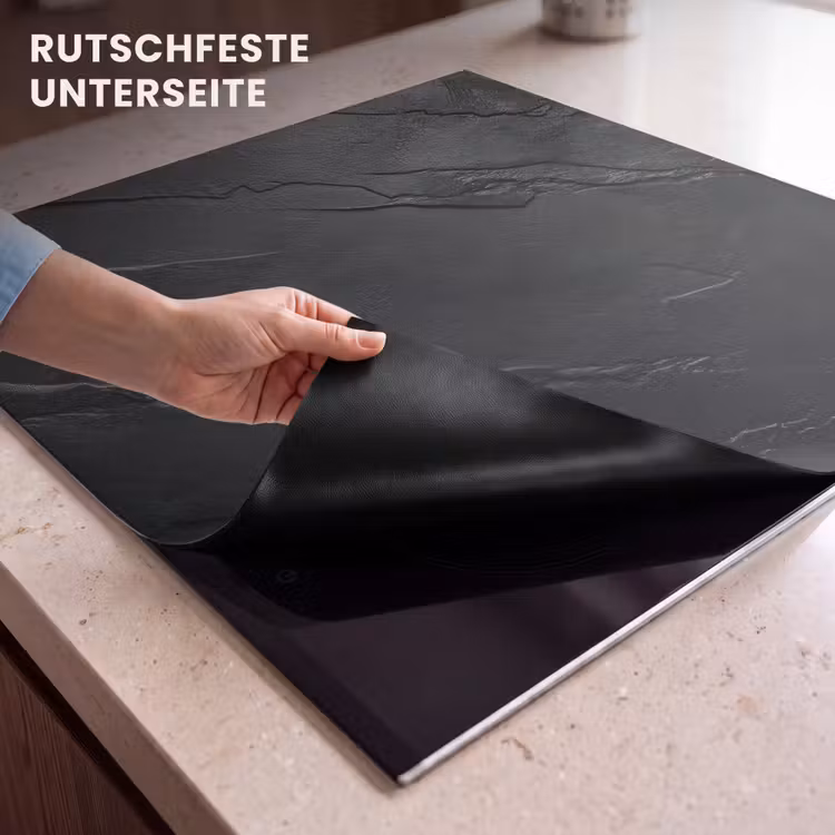 Herdabdeckplatte - Schwarz - Stein - Beton — 9