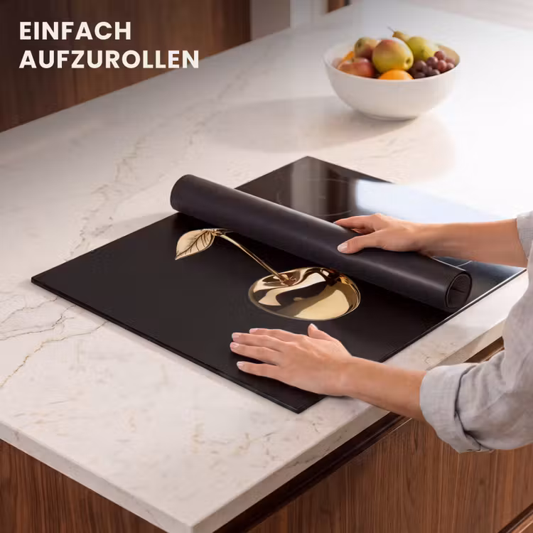 Herdabdeckplatte - Kirsche - Schwarz - Gold - Chrom — 7