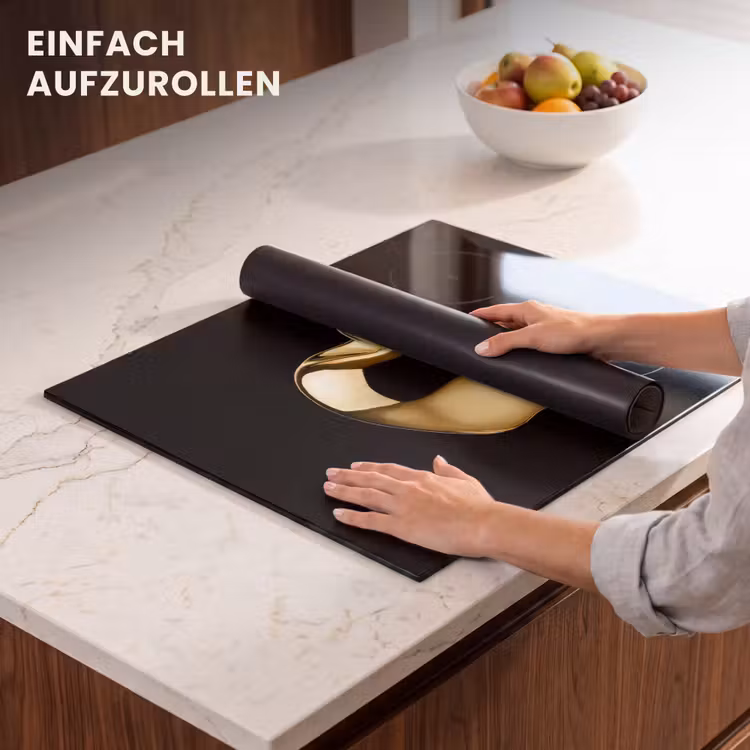 Herdabdeckplatte - Apfel - Gold - Chrom - Schwarz — 7