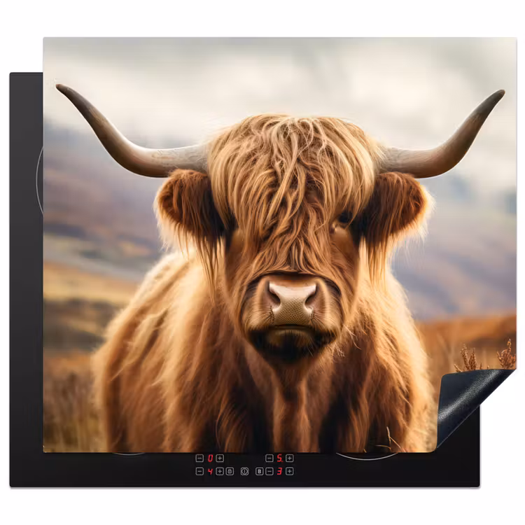 Herdabdeckplatte - Schottische Highlander - Landschaft - Tier — 1