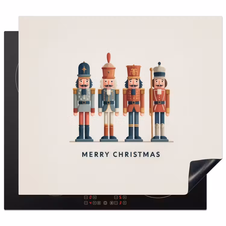 Herdabdeckplatte - Nussknacker - Minimalistisch - Weihnachten - Beige — 1