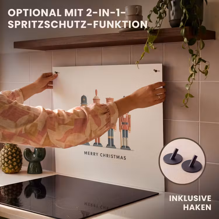 Herdabdeckplatte - Nussknacker - Minimalistisch - Weihnachten - Beige — 10