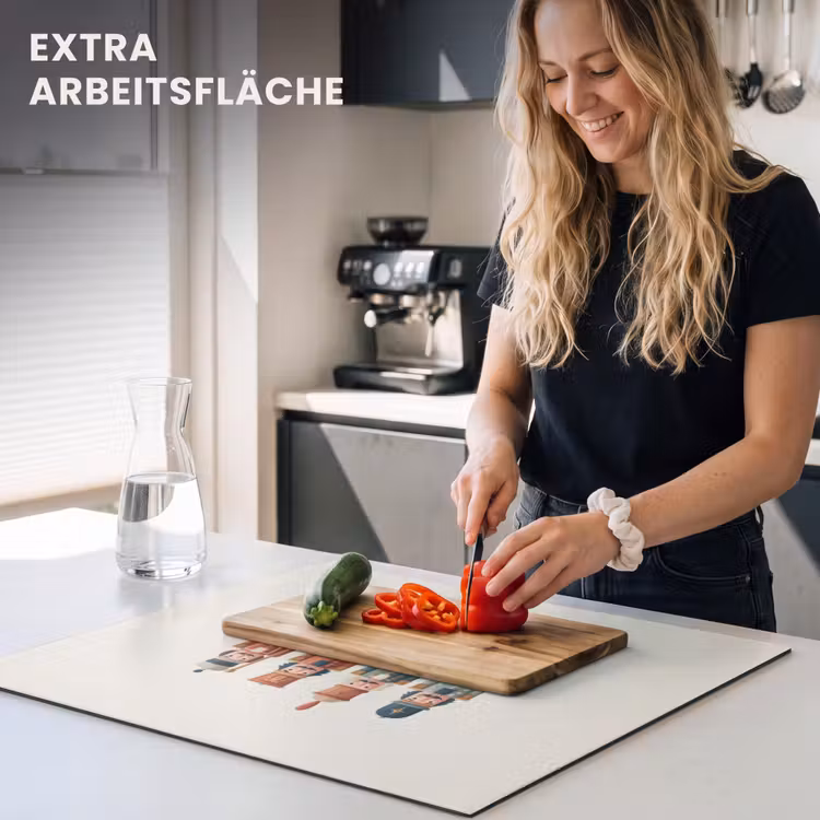 Herdabdeckplatte - Nussknacker - Minimalistisch - Weihnachten - Beige — 4