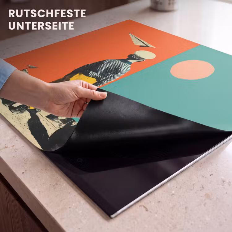Herdabdeckplatte - Retro - Junge - Hund - Rot - Grün — 9