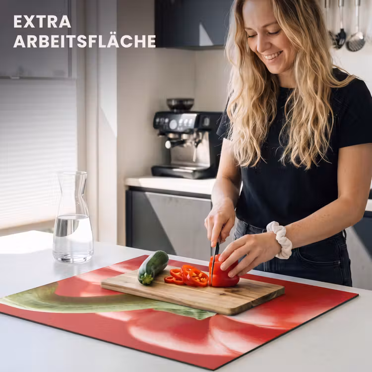 Herdabdeckplatte - Essen – Paprika – Rot — 4
