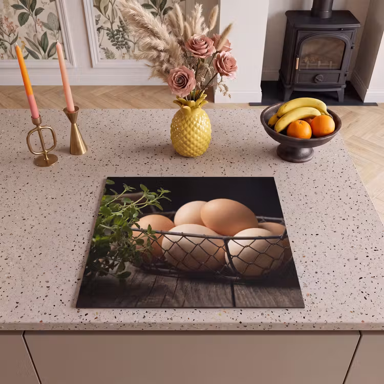 Herdabdeckplatte - Eier – Korb – Essen — 2