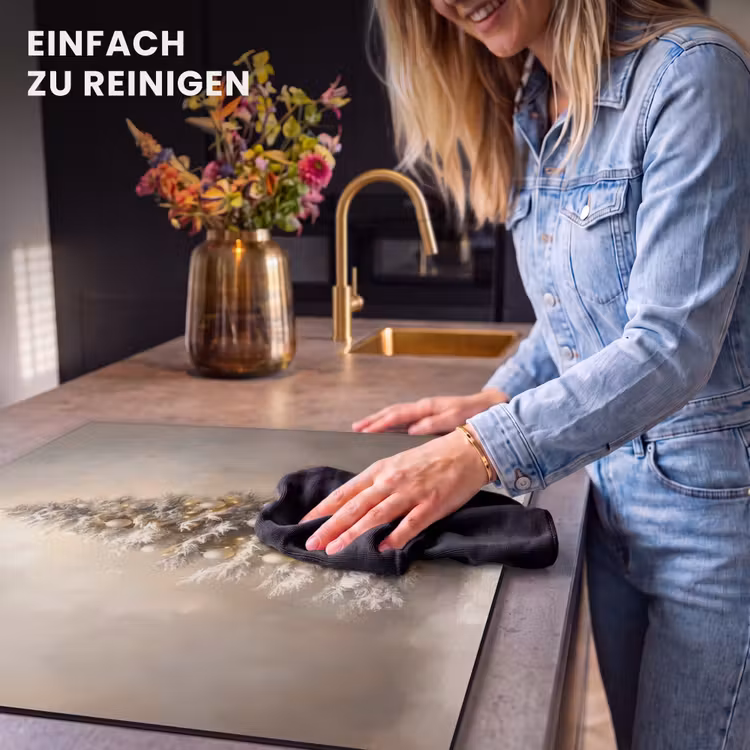 Herdabdeckplatte - Weihnachten - Weihnachtsbaum - Schnee - Kunst — 6