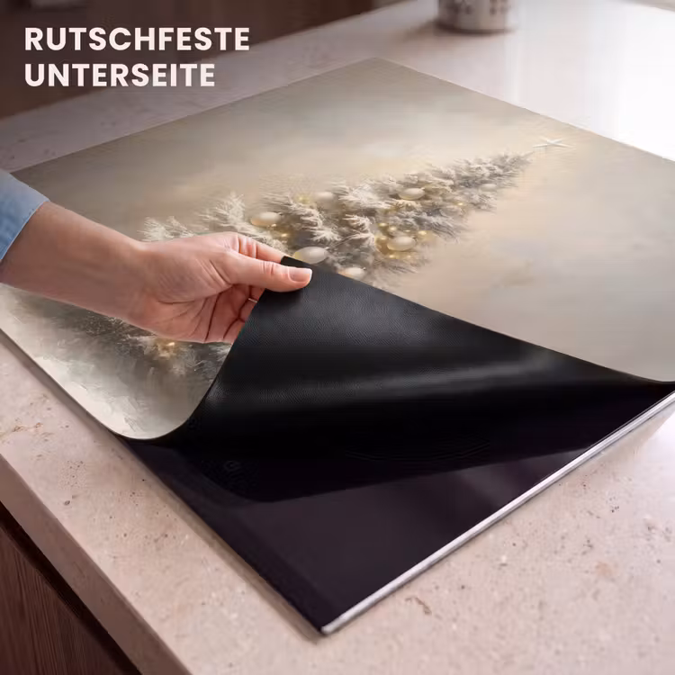 Herdabdeckplatte - Weihnachten - Weihnachtsbaum - Schnee - Kunst — 9