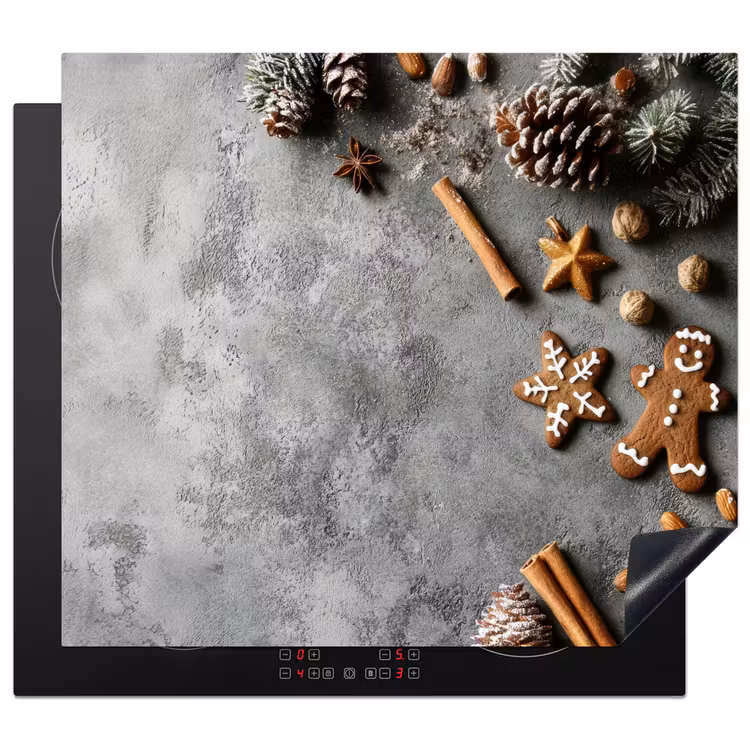 Herdabdeckplatte - Weihnachten - Backen - Grau - Ländlich — 1