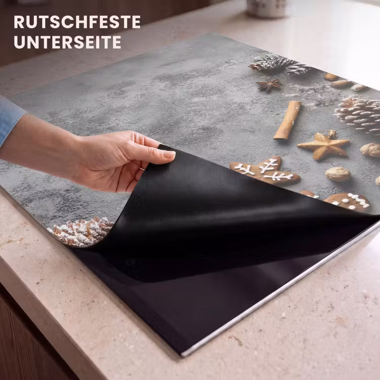Herdabdeckplatte - Weihnachten - Backen - Grau - Ländlich — 9