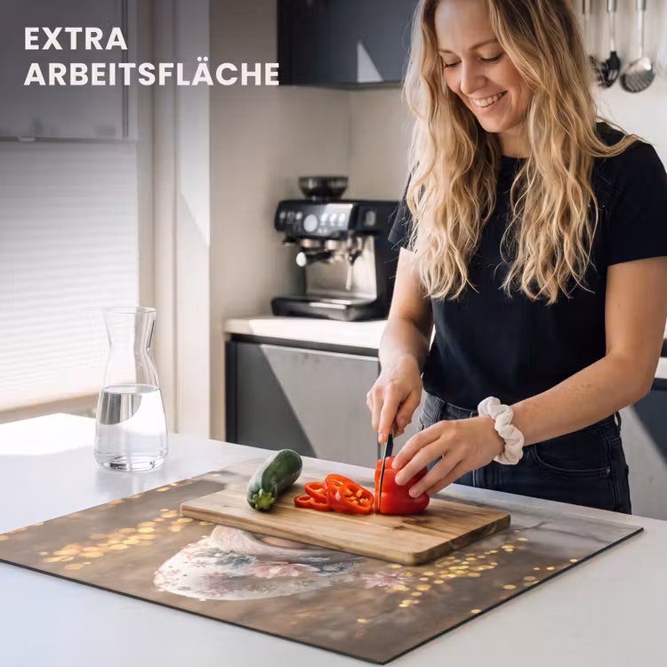 Herdabdeckplatte - Weihnachten - Wichtel - Teller - Bunt — 4