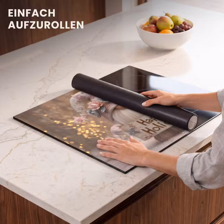 Herdabdeckplatte - Weihnachten - Wichtel - Teller - Bunt — 7