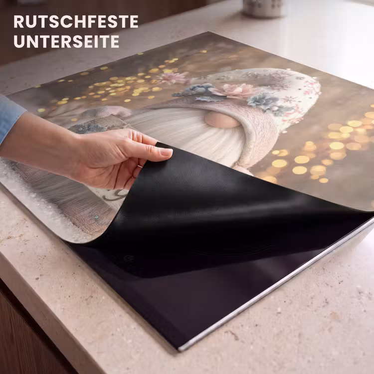 Herdabdeckplatte - Weihnachten - Wichtel - Teller - Bunt — 9