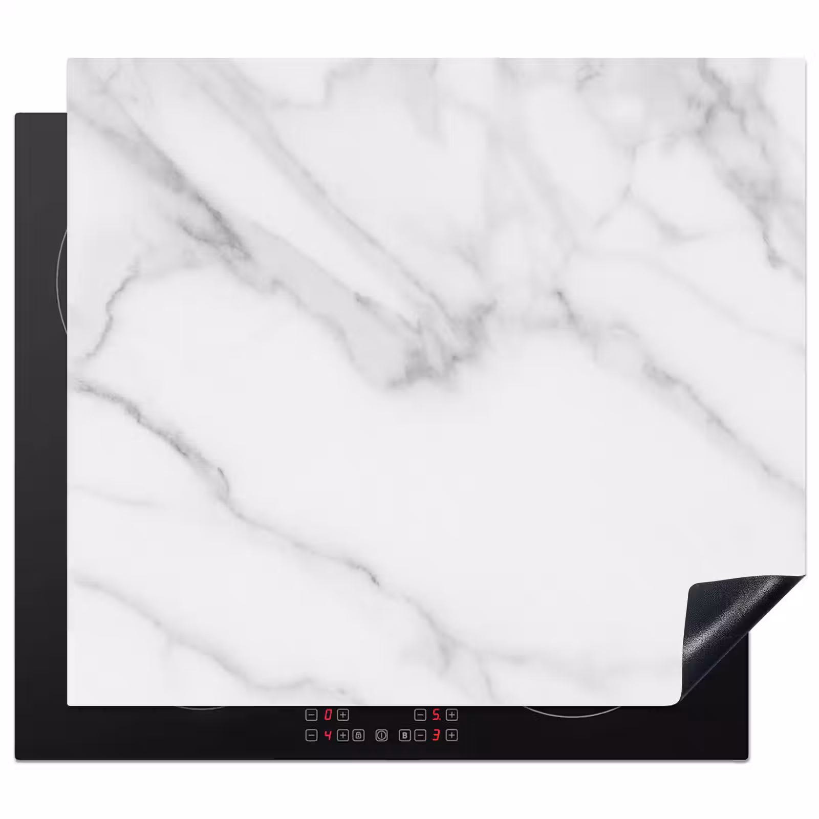 Herdabdeckplatte - Weißer Marmor Zen — 1