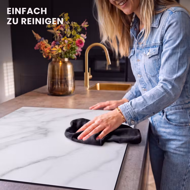 Herdabdeckplatte - Weißer Marmor Zen — 6