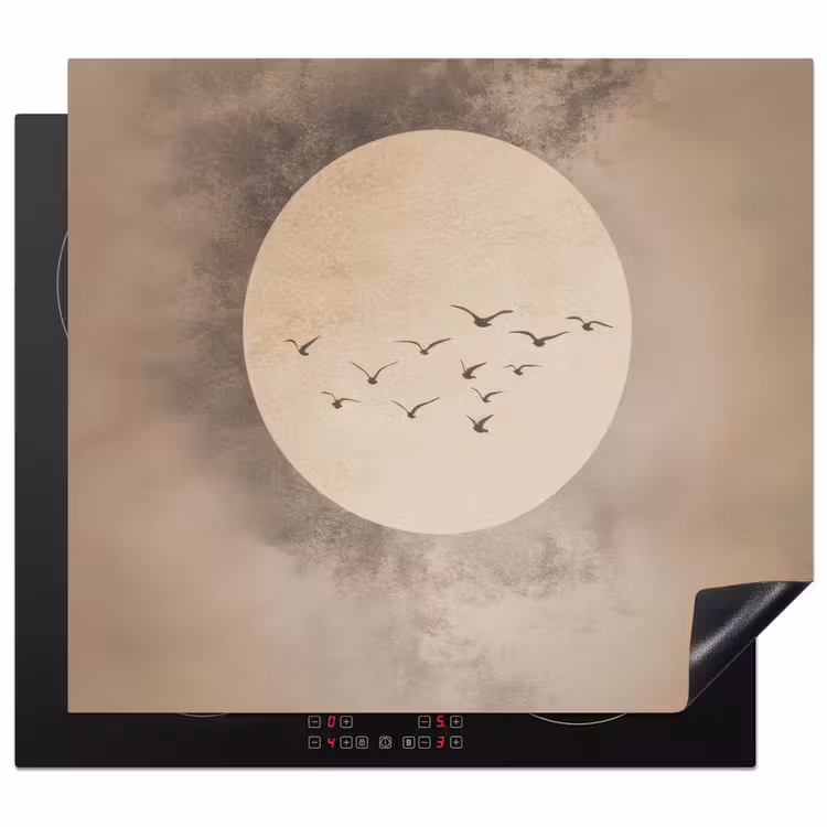 Herdabdeckplatte - Vogel - Beige - Japanisch — 1