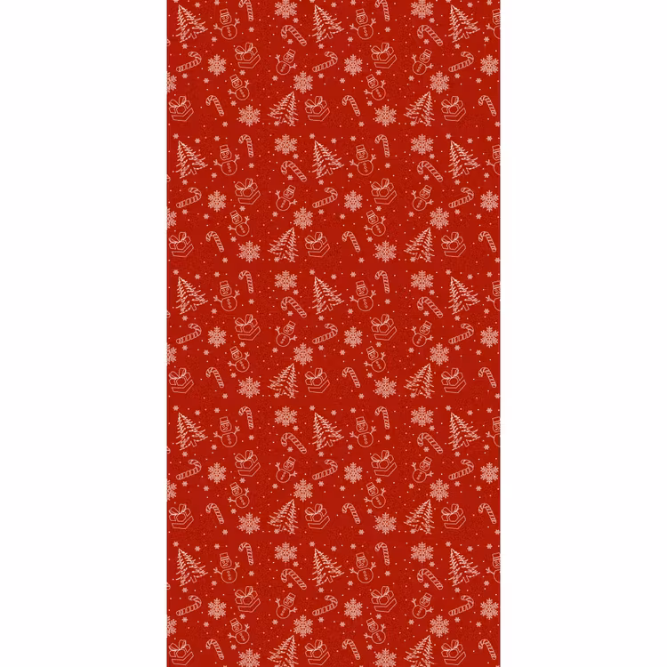 Tapete - Illustration - Weihnachtssymbole - Rot — 2