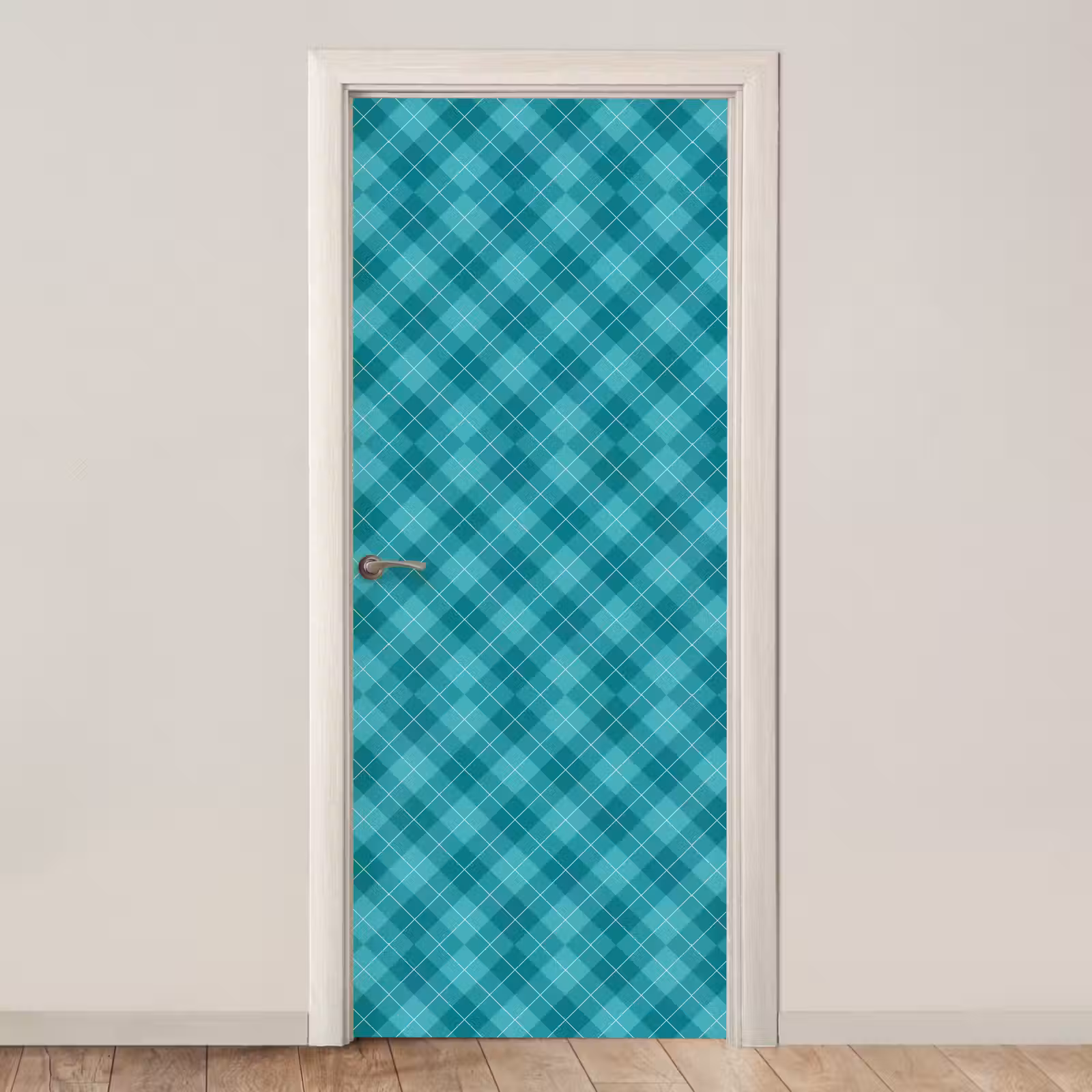 Türtapete - Muster - Diamanten - Blau — 1