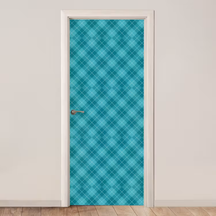 Türtapete - Muster - Diamanten - Blau — 1