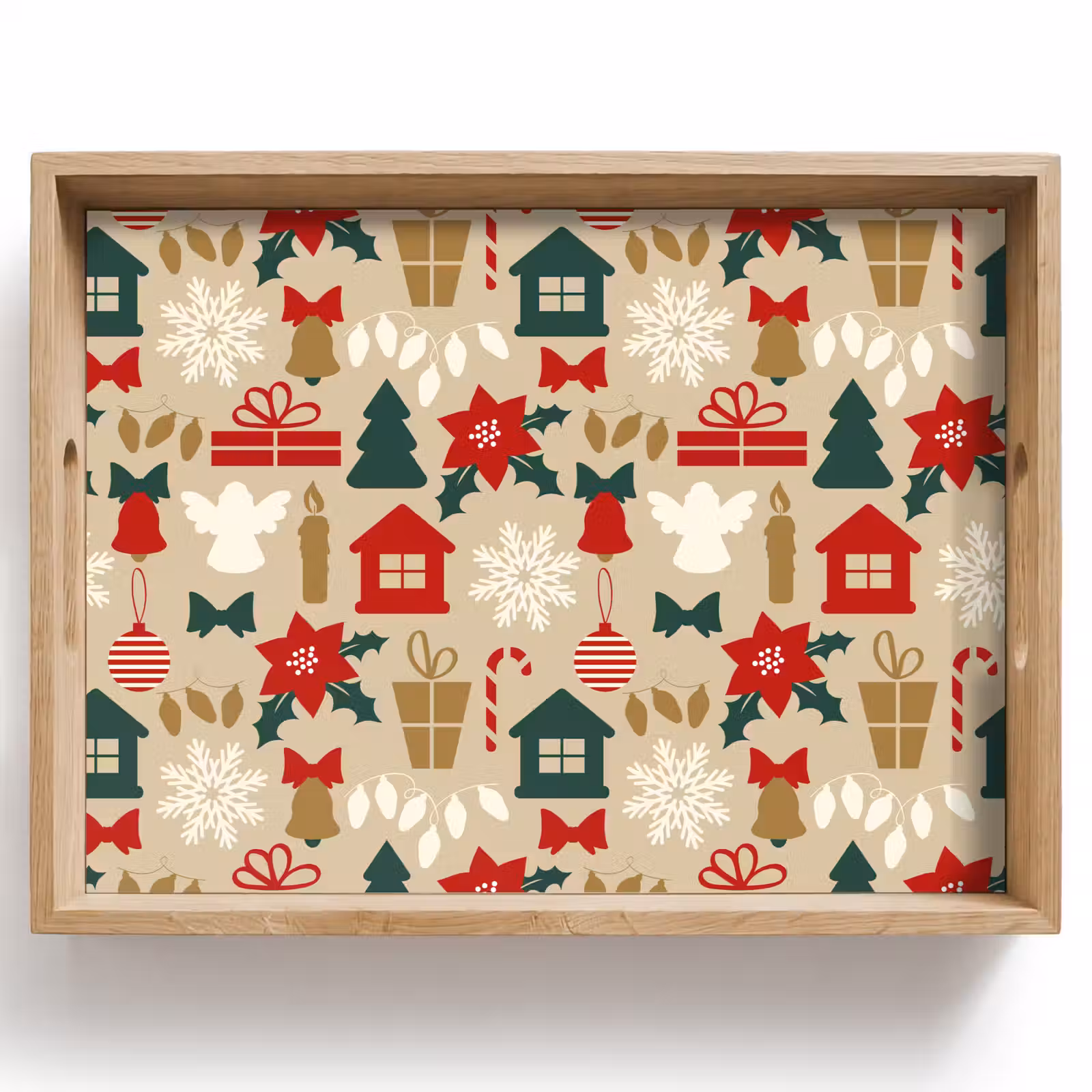 Tablett - Illustration - Weihnachten - Beige — 1