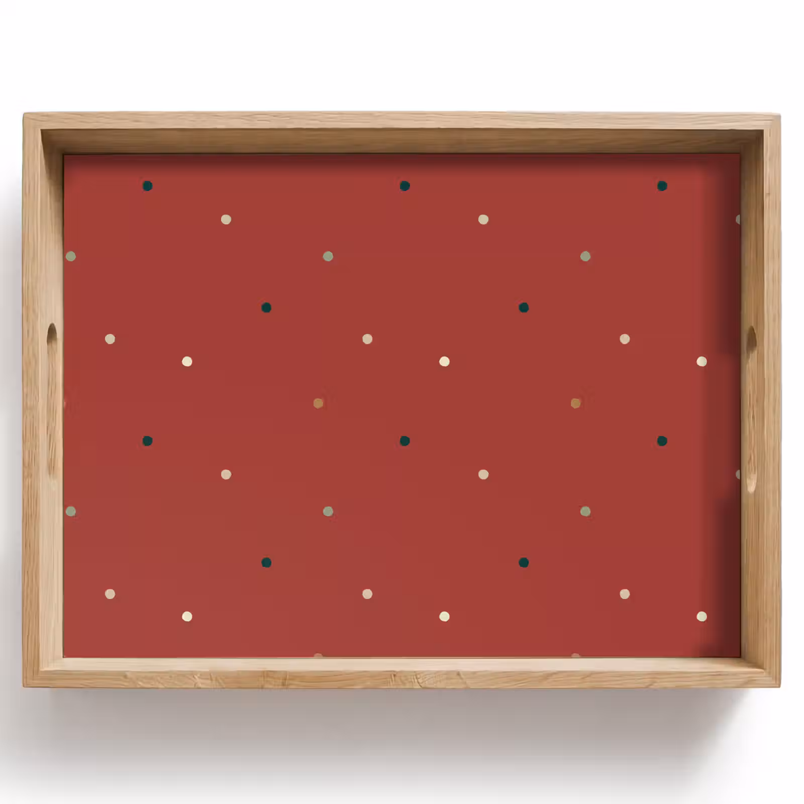 Tablett - Muster - Punkte - Rot — 1