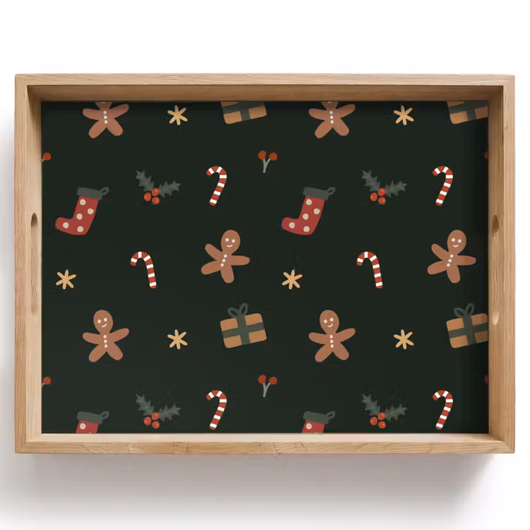 Tablett - Illustration - Figuren - Grün — 1