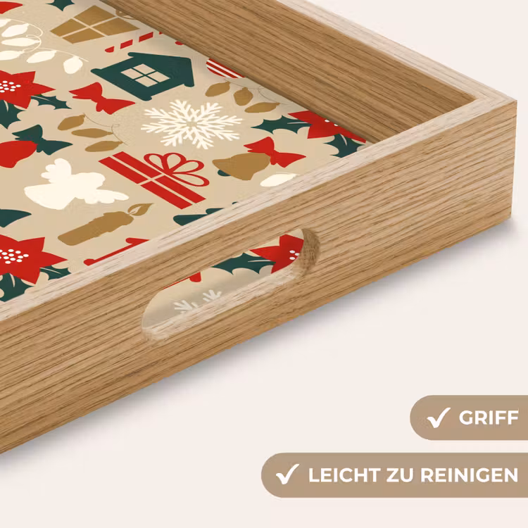 Tablett - Illustration - Weihnachten - Beige — 5