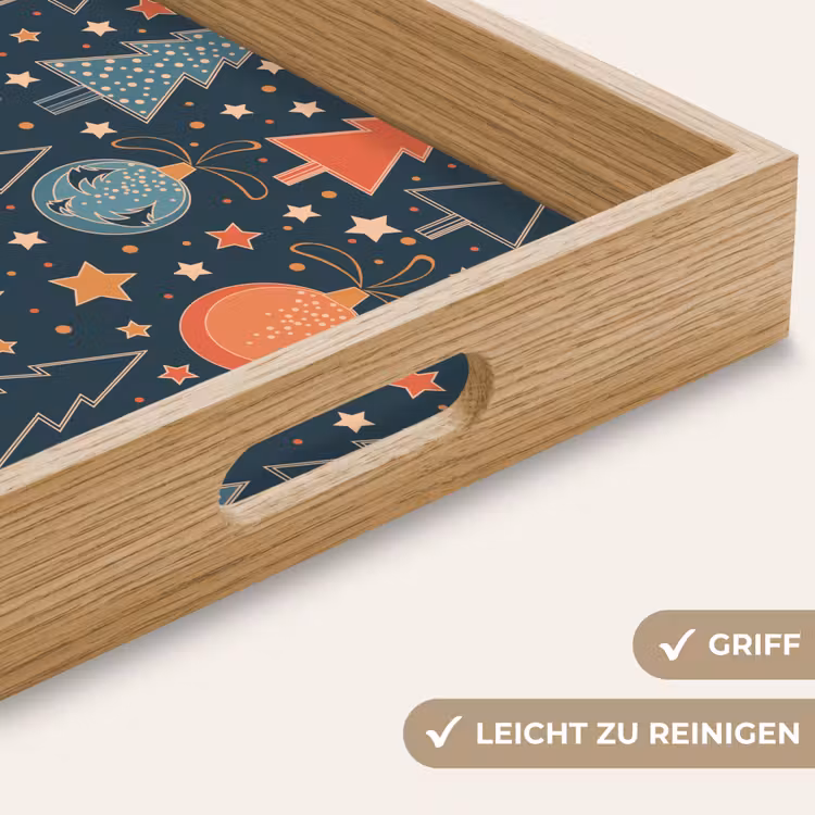 Tablett - Illustration - Weihnachten - Symbole - Blau — 5