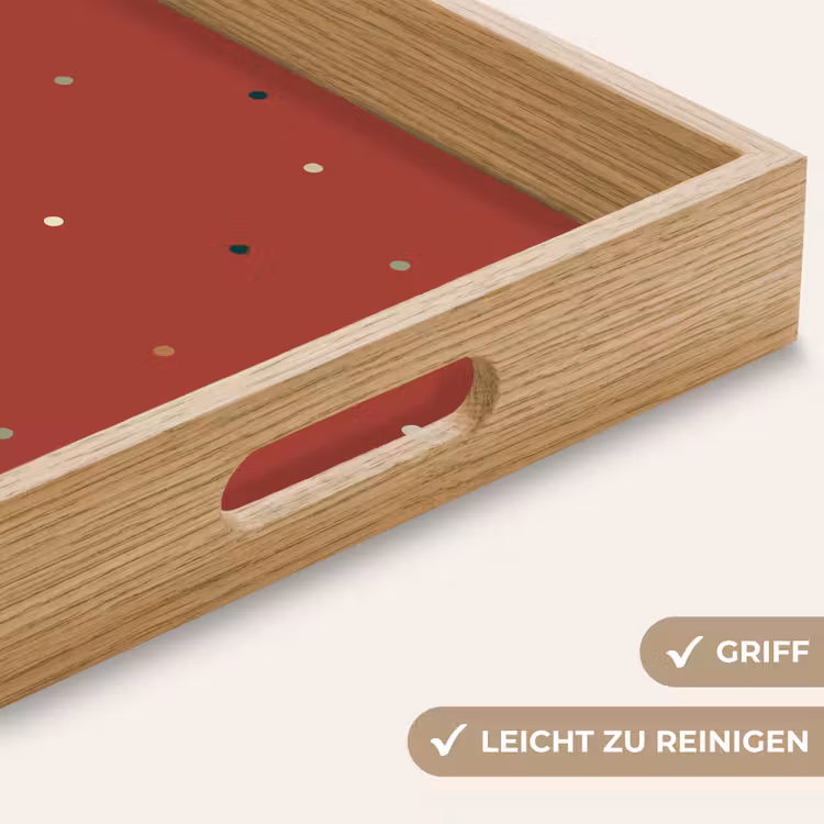 Tablett - Muster - Punkte - Rot — 5