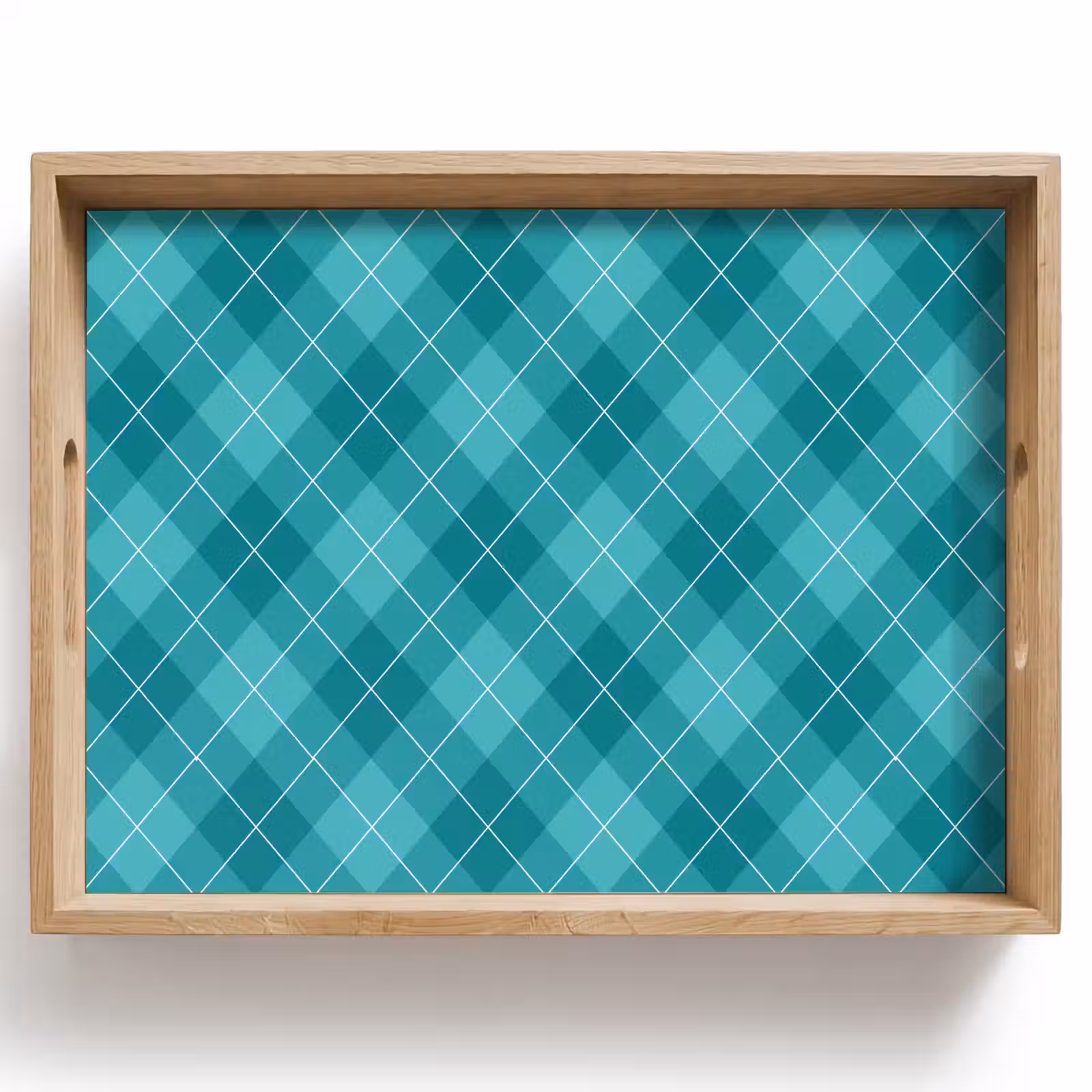 Tablett - Muster - Diamanten - Blau — 1